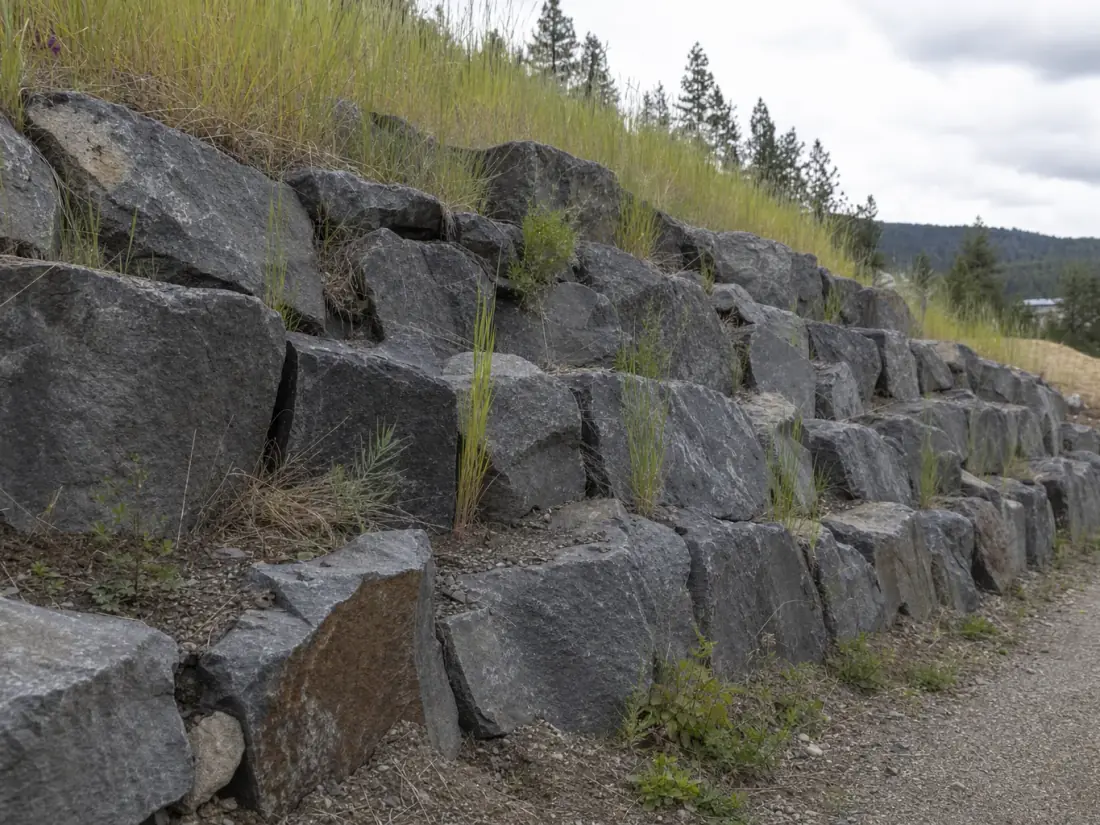 Boulder and natural stone — retaining walls