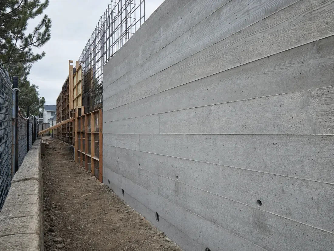 Poured Concrete Retaining Walls project